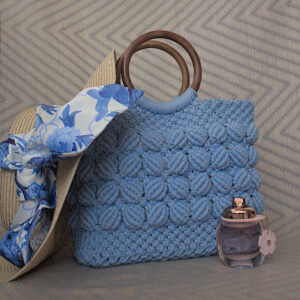 Luxe Knot Handbag - Blue